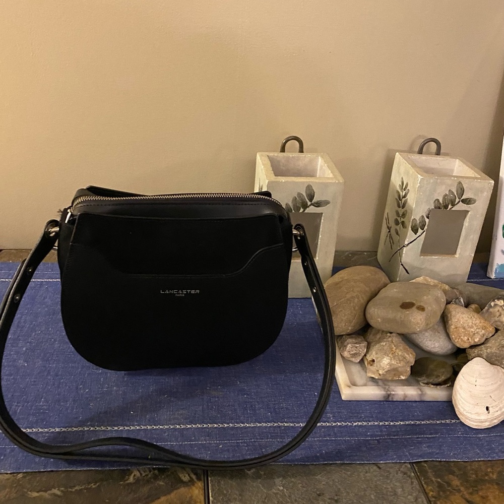Lancaster Paris leather and suede crossbody and shoulder bag
